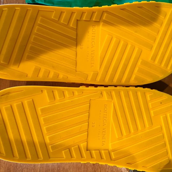 Bottega Veneta Orange Pool Slides Shoes size 39/9 - Picture 2 of 2